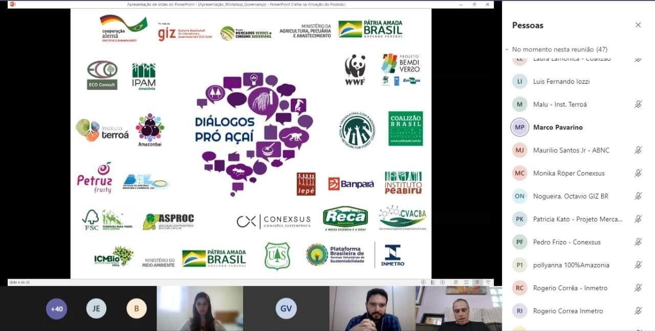 Desafios e oportunidades da cadeia do açaí são temas de workshops virtuais