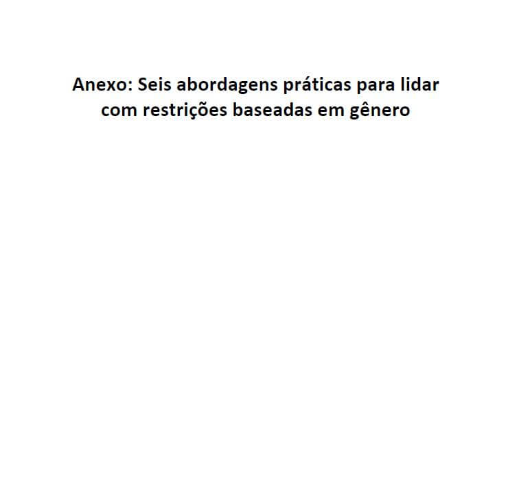 Abordagens práticas para lidar com restrições de gênero