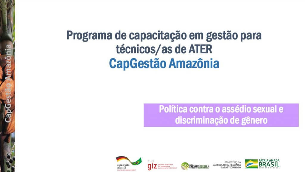 Apresentação - Política contra assédio sexual e discriminação de gênero